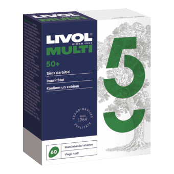 LIVOL MULTI PIEAUGUŠAJIEM 50+, tabletes, 60 gab.