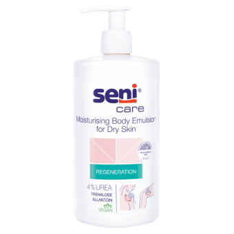 SENI CARE mitrinoša ķermeņa emulsija ar 4% UREA, 500 ml