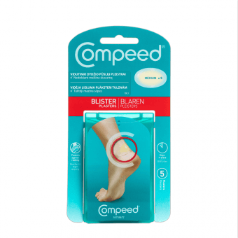 Гидроколлоидные пластыри COMPEED среднего размера от мокрых мозолей, 5 шт.