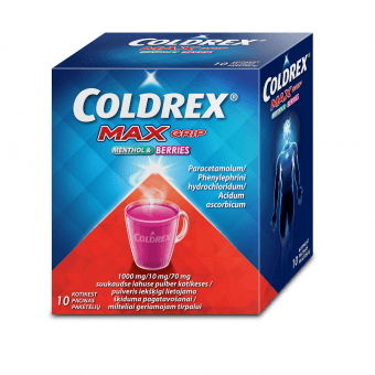 COLDREX MAXGRIP MENTHOL & BERRIES порошок, N10