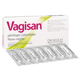 VAGISAN vaginālie supozitoriji, 7 gab.