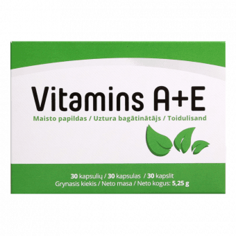 VITAMĪNS A + E, kapsulas, 30 gab.