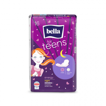 BELLA гигиенические прокладки TEENS ULTRA NIGHT ENERGY, 16 шт.