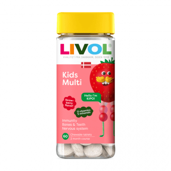 LIVOL Kids Multi со вкусом клубники, 60 жевательные таблетки
