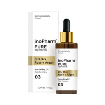 INOPHARM масло для лица с Bio Oils Rose + Argan, 30 мл