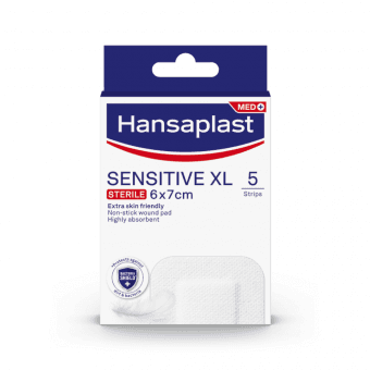 HANSAPLAST пластыри SENSITIVE, 6x7см, XL, 5 шт.