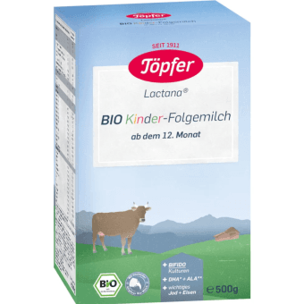 TOPFER  LACTANA BIO piena maisījums mazuļiem no 12 mēnešu vecuma, ekoloģisks, 500 g