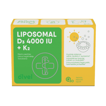 OLVEL LIPOSOMAL D3 4000 IU + K2, 30 kapsulas