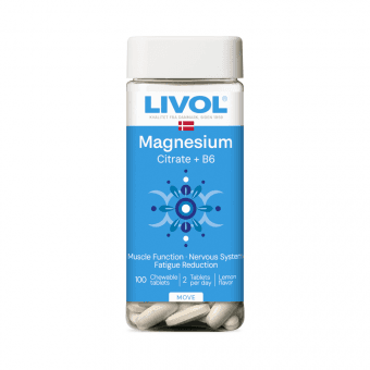 LIVOL Magnija Citrāts + B6, 100 жевательные таблетки