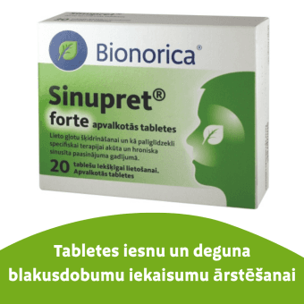 SINUPRET FORTE apvalkotās tabletes, N20