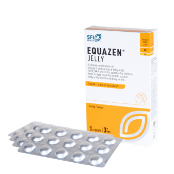 EQUAZEN želejtabletes ar augļu garšu JELLY, 60 košļājamās tabletes