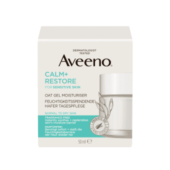 AVEENO mitrinošs sejas gels ar auzām CALM+RESTORE, 50 ml
