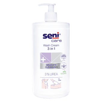 SENI CARE 3in1 mazgājošs līdzeklis 3% UREA, 1000 ml