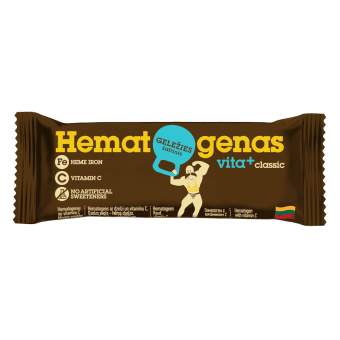 HEMATOGENAS vita+, гематоген с железом и витамином С, 50 г