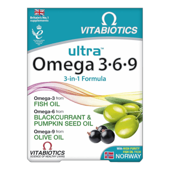 VITABIOTICS ULTRA OMEGA 3-6-9, kapsulas, 60 gab.