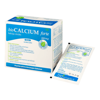 BIO CALCIUM FORTE pulveris, 30 paciņas