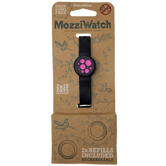 MOZZIWATCH aproce pret ērcēm un citiem kukaiņiem, rozā, KIDS, 1 шт.