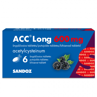 ACC LONG 600 мг шипучие таблетки, N6