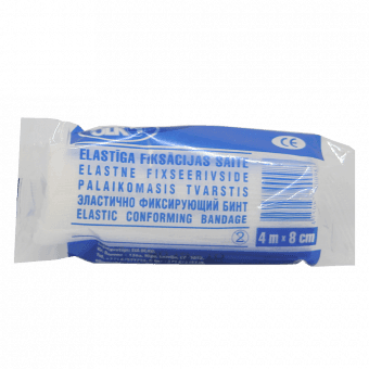 OLKO elastīga fiksācijas saite, 4mx8cm, 1 gab.