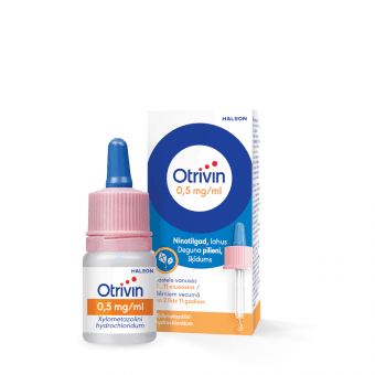 OTRIVIN 0,05% deguna pilieni, 10 ml