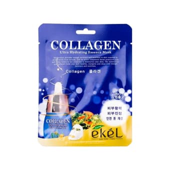 EKEL mitrinoša sejas maska ULTRA HYDRATING ESSENCE MASK COLLAGEN, 1 gab.
