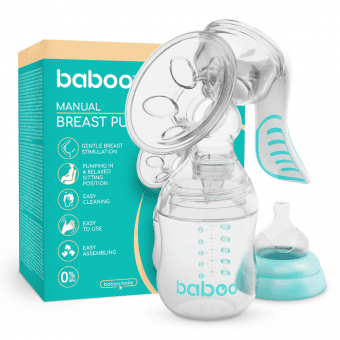 BABOO ручной молокоотсос с 4 уровнями силы всасывания, 1 шт.