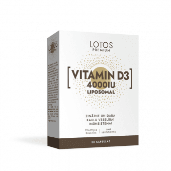 LOTOS PREMIUM Liposomal Vitamin D3 4000IU, 30 kapsulas