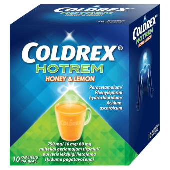 COLDREX HOTREM HONEY & LEMON 750 мг/10 мг/60 мг порошок, N10