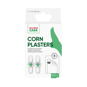 EURO CARE plāksteri varžacīm, 6 gab.