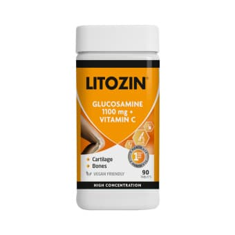 LITOZIN GLUCOSAMINE 1100mg+VITAMIN C, 90 таблетки