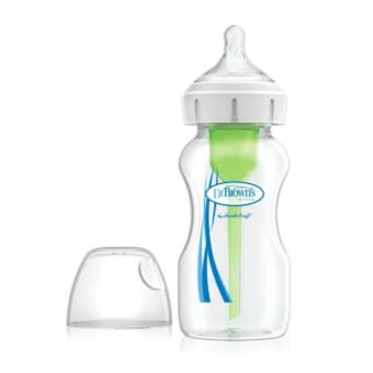 BROWN'S соска для бутылочки с широким горлышком OPTIONS+, 270 мл+Маленькая щеточка для чистки.