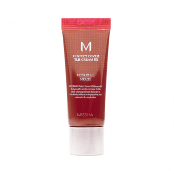 MISSHA BB krēms Nr.25 (Silti bēšs) PERFECT COVER, SPF 42, 20 ml