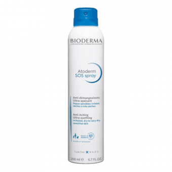 BIODERMA nomierinošs aerosols pret niezi kairinātai, sausai, jutīgai ādai ATODERM SOS SPRAY, 200 ml