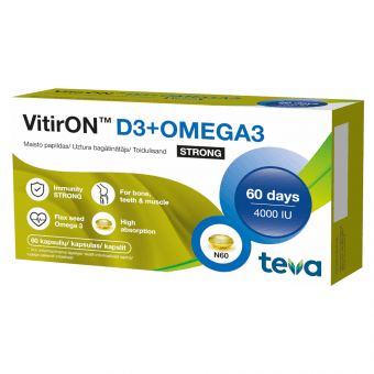 VITIRON D3+OMEGA3 STRONG, 60 kapsulas