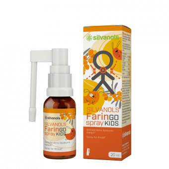 SILVANOLS sprejs FARINGOSPRAY KIDS, 20 ml