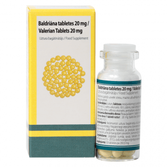 BALDRIĀNS 20mg, 50 tabletes