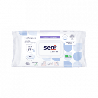 SENI CARE mitrās salvetes AQUA, 48 gab.