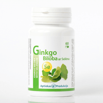 GINKGO BILOBA ar Selēnu, kapsulas, 60 gab.