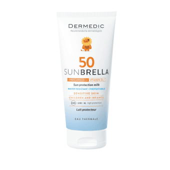 DERMEDIC SUNBRELLA pieniņš aizsardzībai pret sauli bērniem,SPF 50, 100 ml