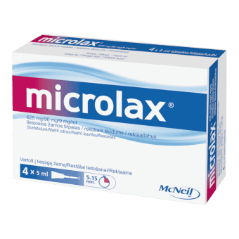 MICROLAX 625 mg/90 mg/9 mg/ml rektālais šķīdums 5ml, N4