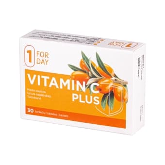 FORDAY VITAMIN C PLUS tabletes, 30 gab.