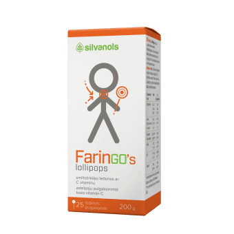 SILVANOLS ledenes FARINGO'S LOLLIPOPS, 25 gab.