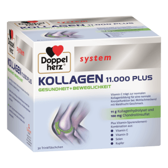 DOPPELHERZ SYSTEM KOLLAGEN 11.000 PLUS ampulas, 30 gab.
