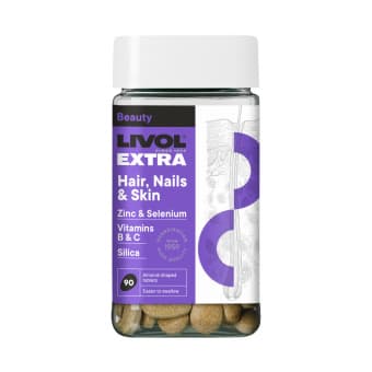 LIVOL EXTRA vitamīnu komplekss matiem, nagiem un ādai HAIR,NAILS & SKIN, 90 tabletes