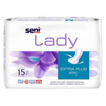 SENI LADY uroloģiskie ieliktnīši sievietēm EXTRA PLUS, 4.5 piles, 15 gab.