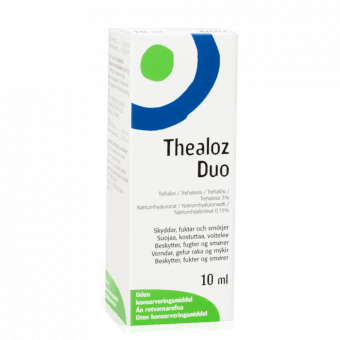 THEALOZ DUO mitrinošie pilieni, sausās acs sindroma terapijai un kontaktlēcu lietotājiem, 10 ml