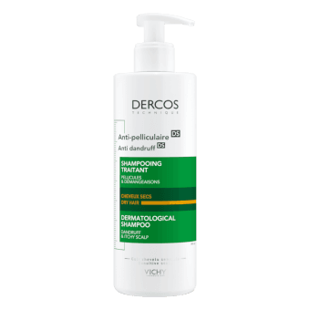 VICHY pretblaugznu šampūns sausai galvas ādai DERCOS, 390 ml