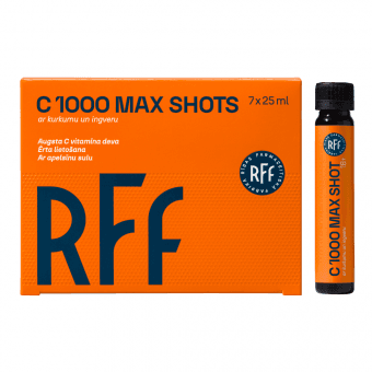 RFF C 1000 MAX SHOTS ar kurkumu un ingveru 25ml, 7 gab.