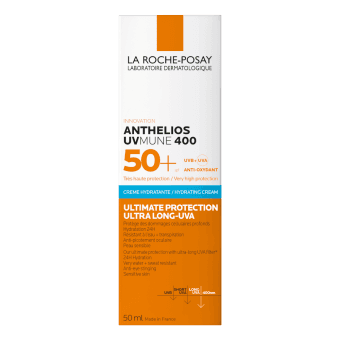 LA ROCHE POSAY солнцезащитный увлажняющий крем для лица ANTHELIOS UVMUNE 400 HYDRATING SPF50 +, 50 мл