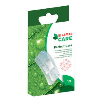 EURO CARE caurspīdīgie plāksteri PERFECT CARE, 20x60 mm, 10 gab.
